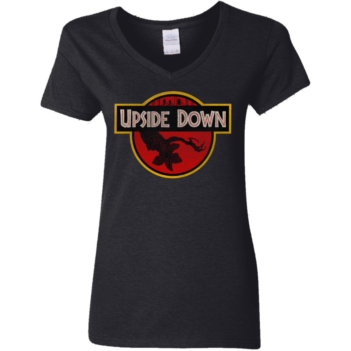 T-Shirts Black / S Upside Down Women's V-Neck T-Shirt