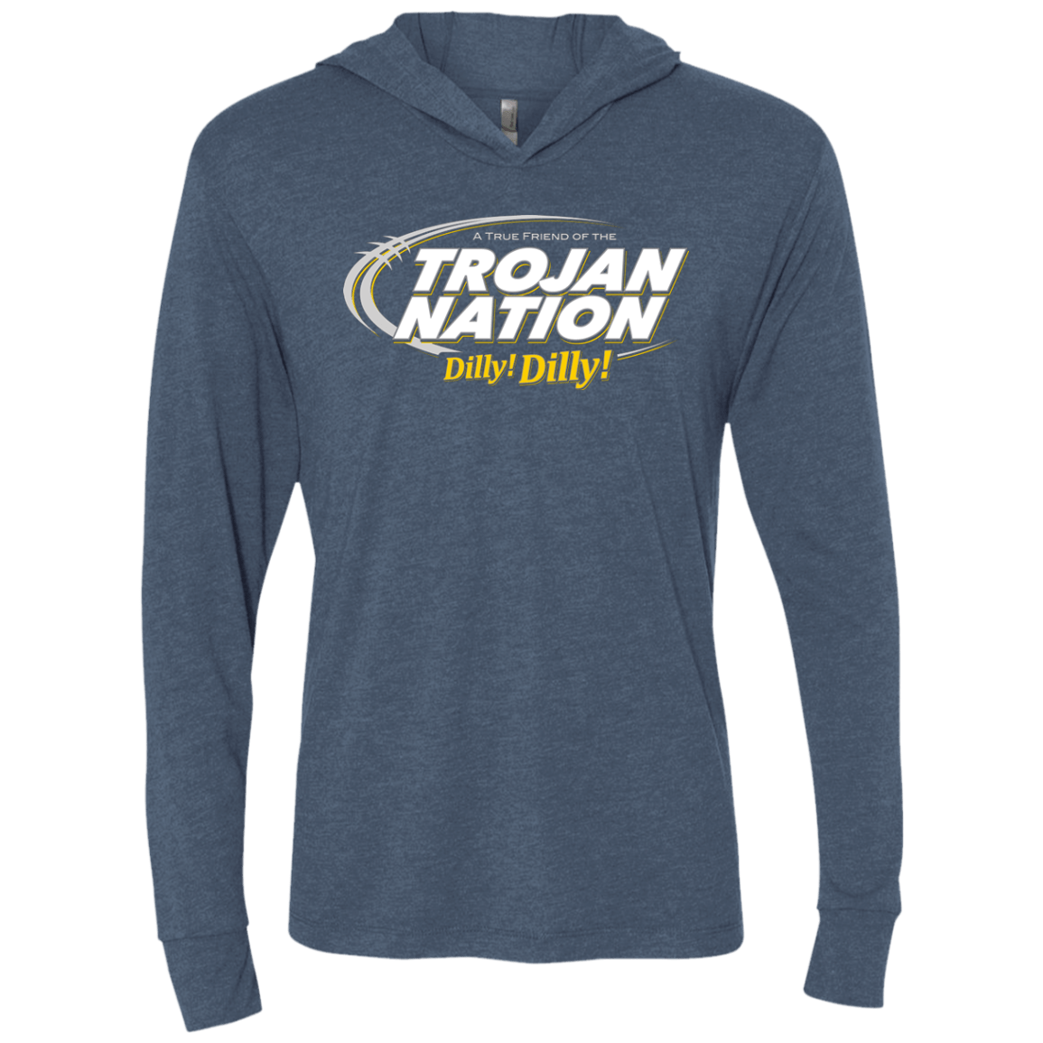 T-Shirts Indigo / X-Small USC Dilly Dilly Triblend Long Sleeve Hoodie Tee