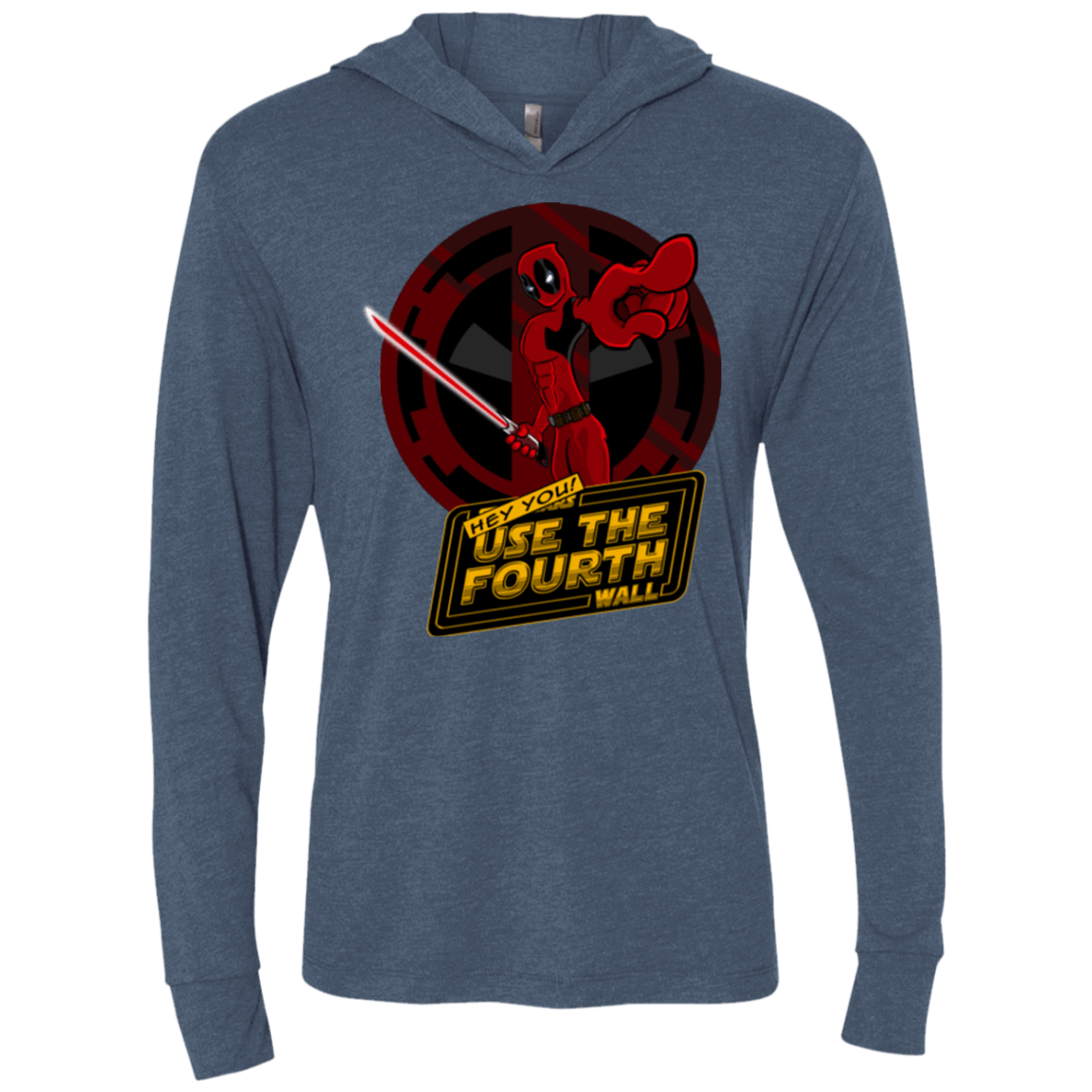 T-Shirts Indigo / X-Small Use The Fourth Wall Triblend Long Sleeve Hoodie Tee