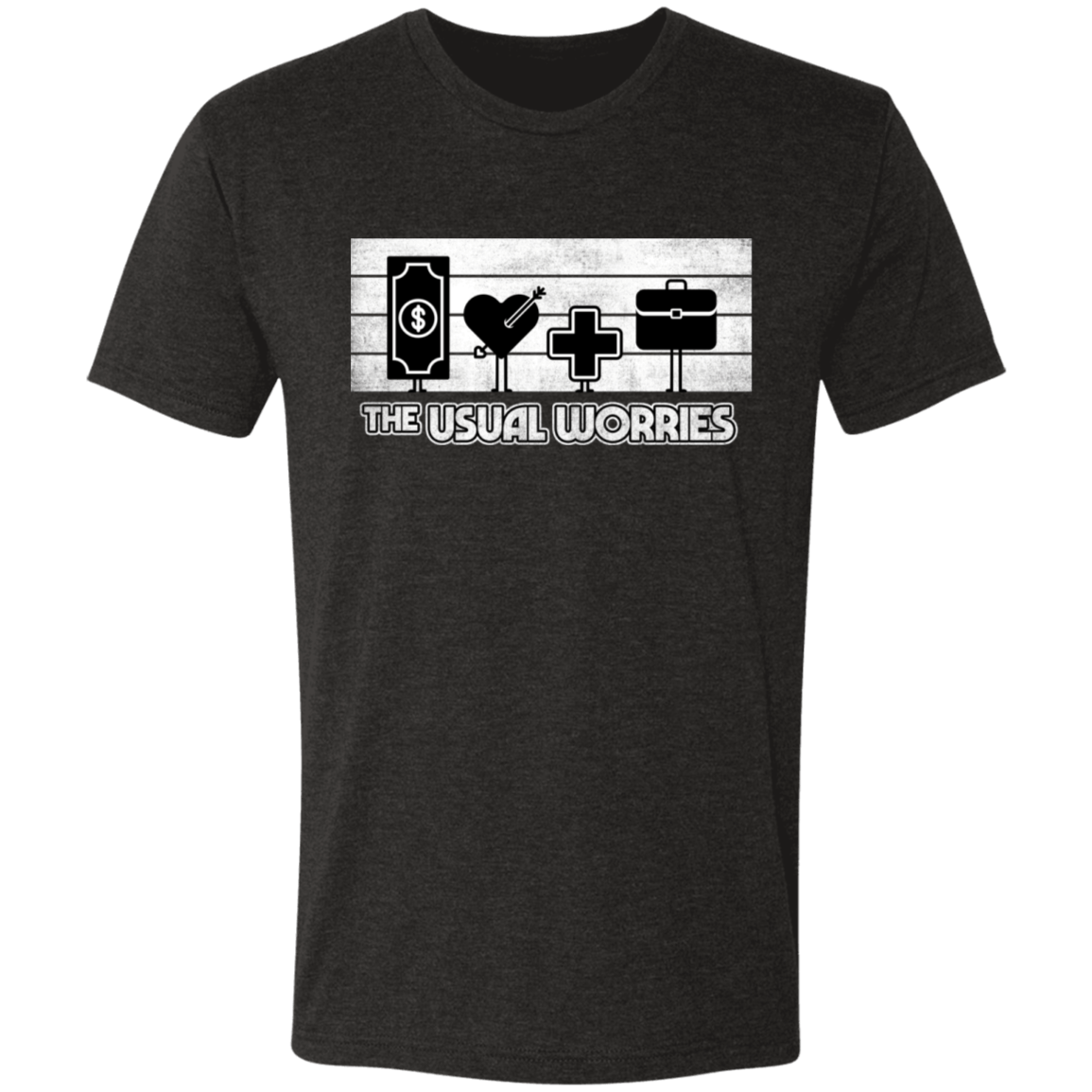 T-Shirts Vintage Black / S Usual Worries Men's Triblend T-Shirt