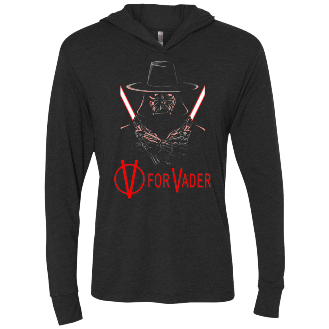 T-Shirts Vintage Black / X-Small V 4 VADER Triblend Long Sleeve Hoodie Tee