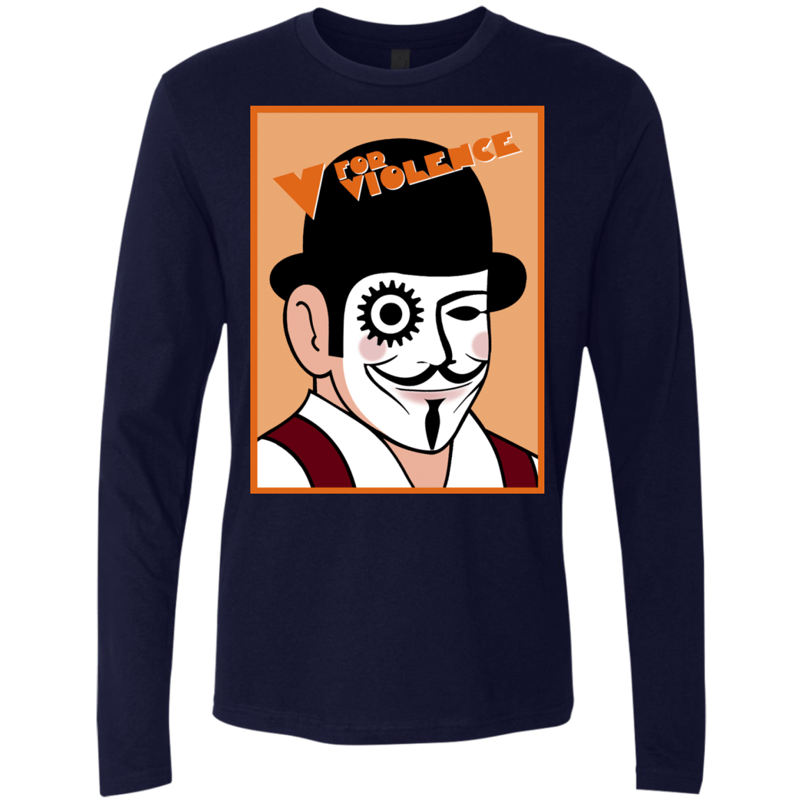 T-Shirts Midnight Navy / Small V for Violence Men's Premium Long Sleeve