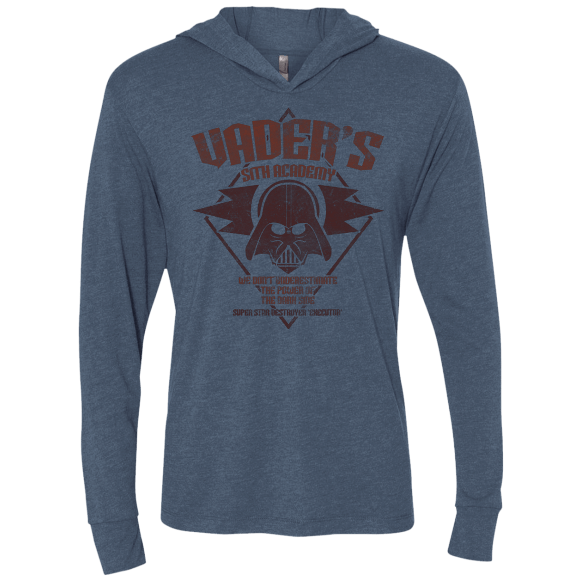 T-Shirts Indigo / X-Small Vader Academy Triblend Long Sleeve Hoodie Tee