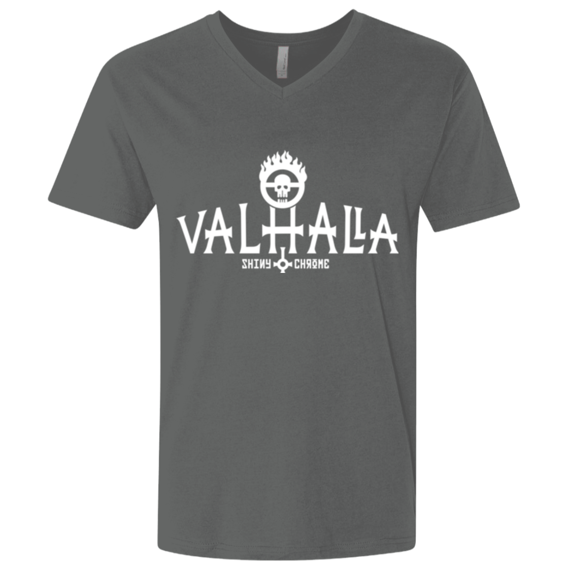 T-Shirts Heavy Metal / X-Small Valhalla Shiny & Chrome Men's Premium V-Neck
