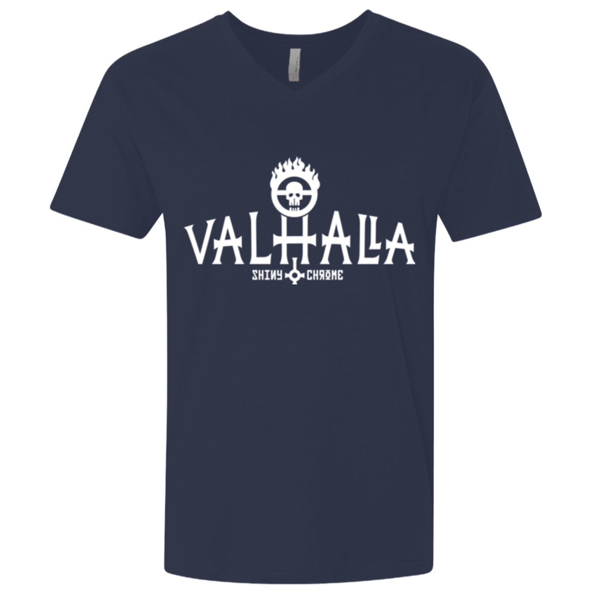 T-Shirts Midnight Navy / X-Small Valhalla Shiny & Chrome Men's Premium V-Neck