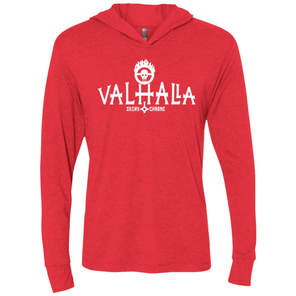 T-Shirts Vintage Red / X-Small Valhalla Shiny & Chrome Triblend Long Sleeve Hoodie Tee