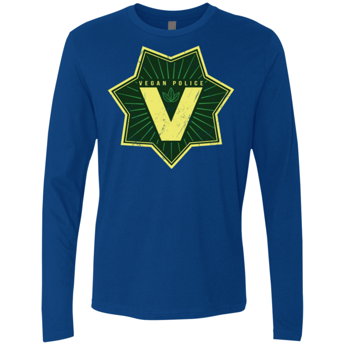T-Shirts Royal / Small Vegan Police Men's Premium Long Sleeve