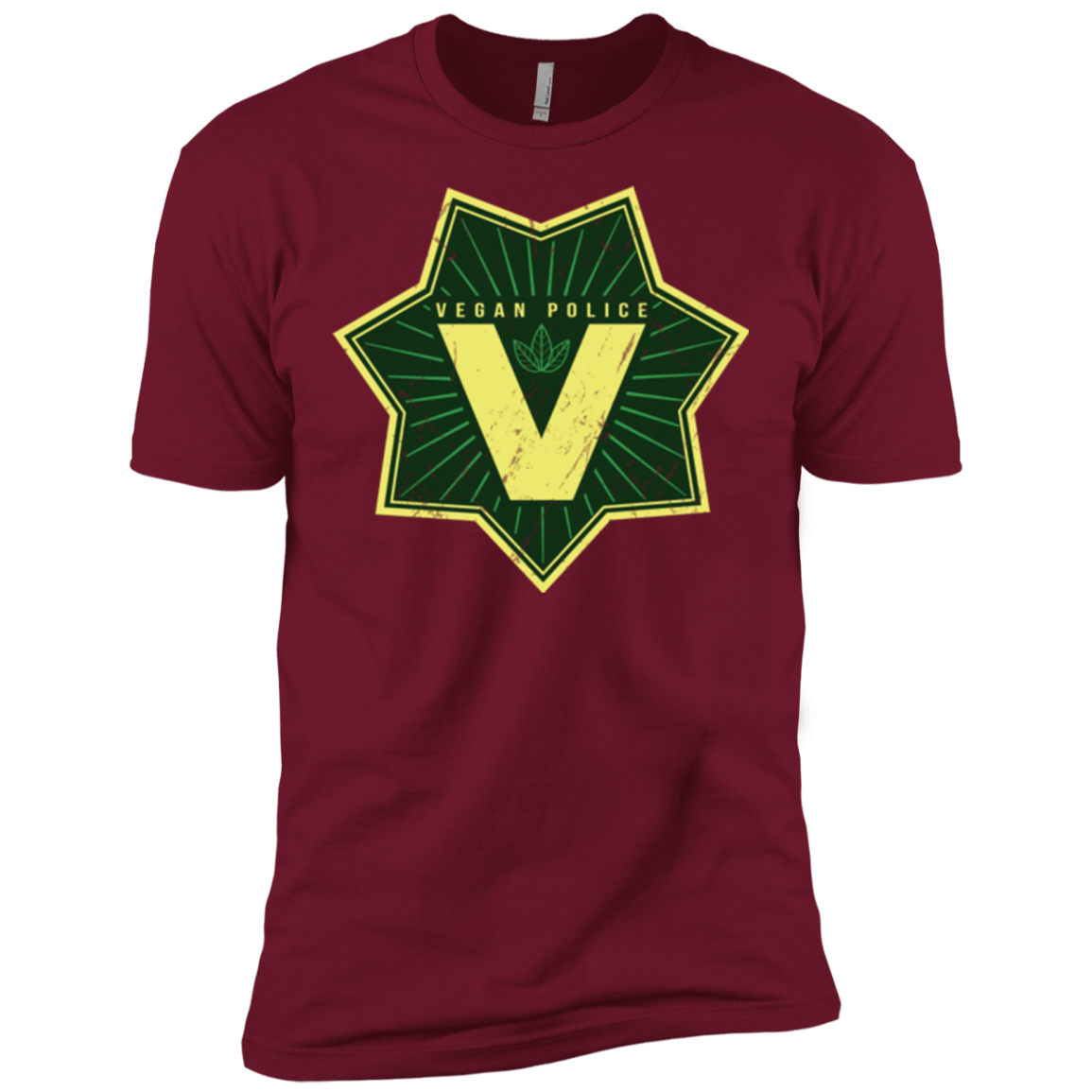 T-Shirts Cardinal / X-Small Vegan Police Men's Premium T-Shirt