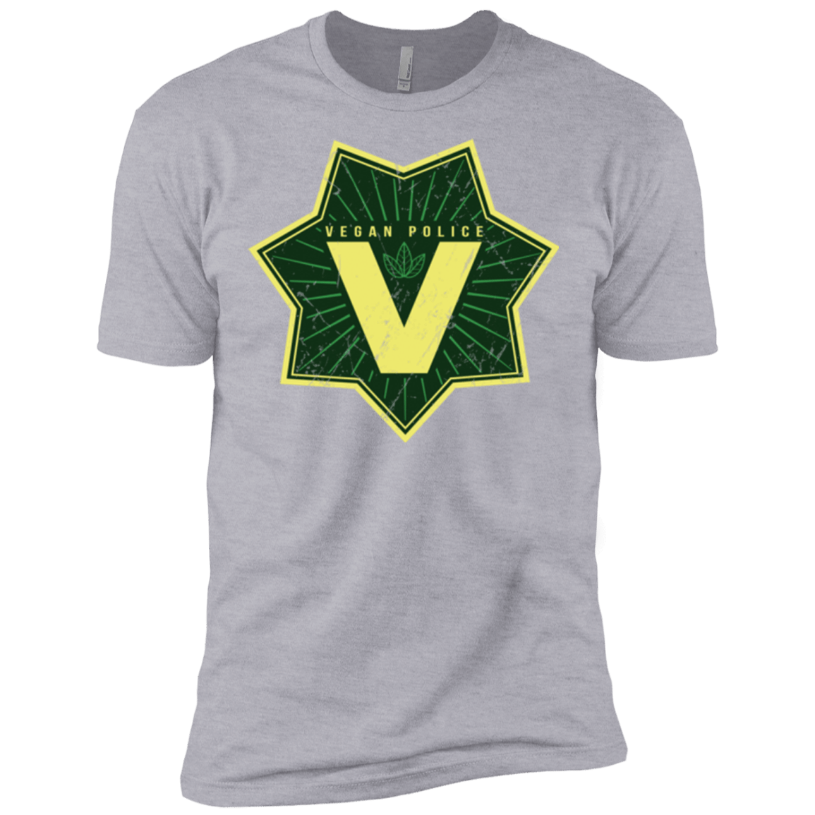 T-Shirts Heather Grey / X-Small Vegan Police Men's Premium T-Shirt