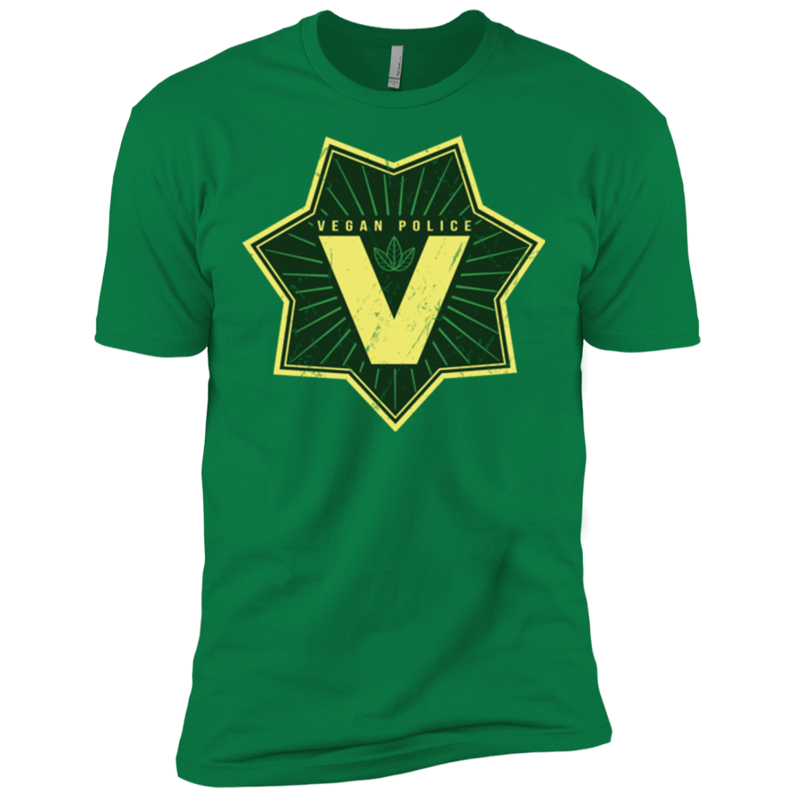T-Shirts Kelly Green / X-Small Vegan Police Men's Premium T-Shirt