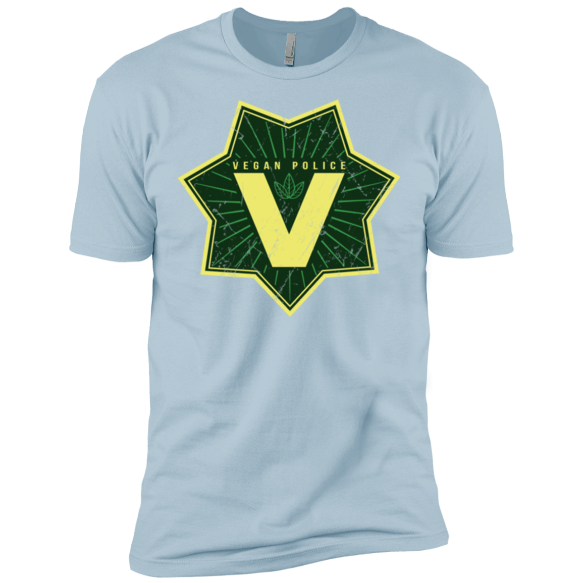 T-Shirts Light Blue / X-Small Vegan Police Men's Premium T-Shirt