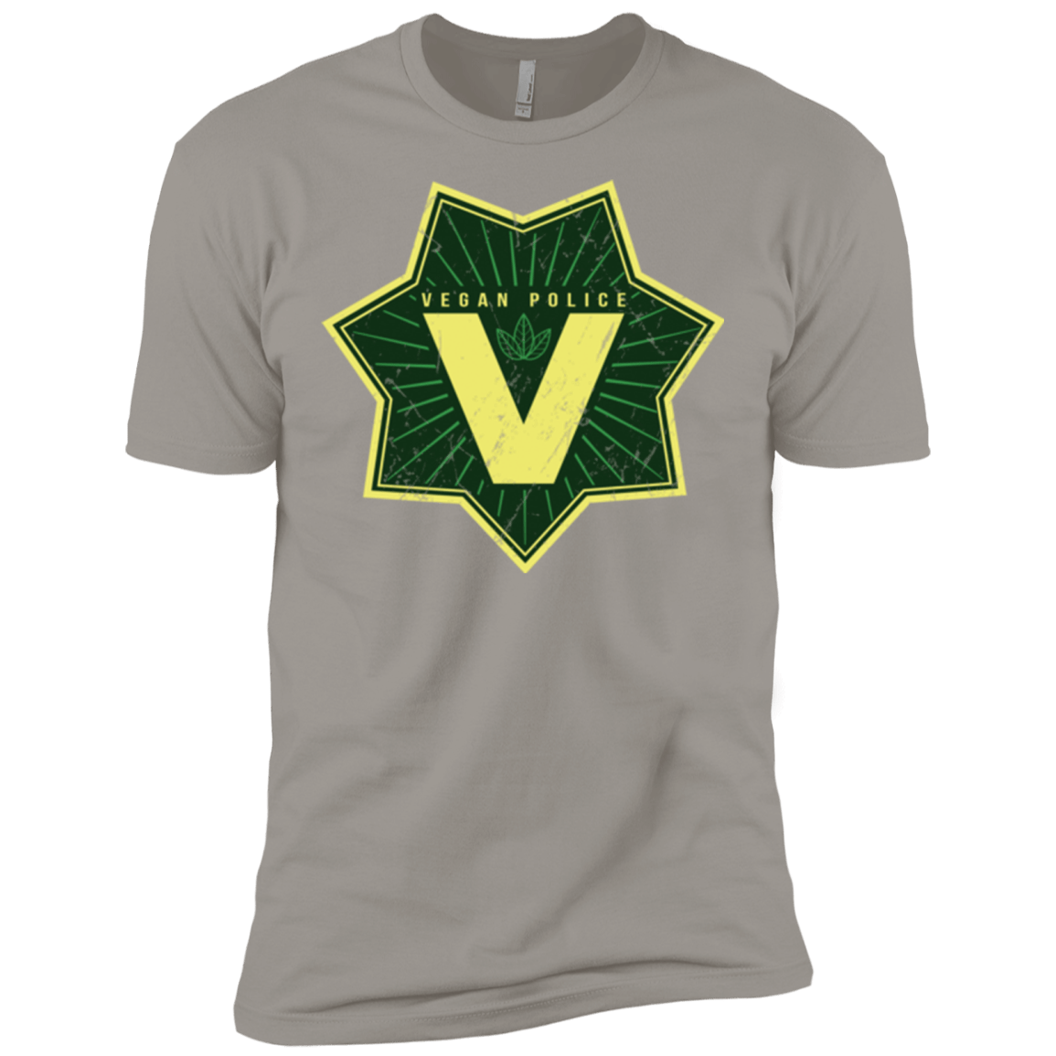 T-Shirts Light Grey / X-Small Vegan Police Men's Premium T-Shirt