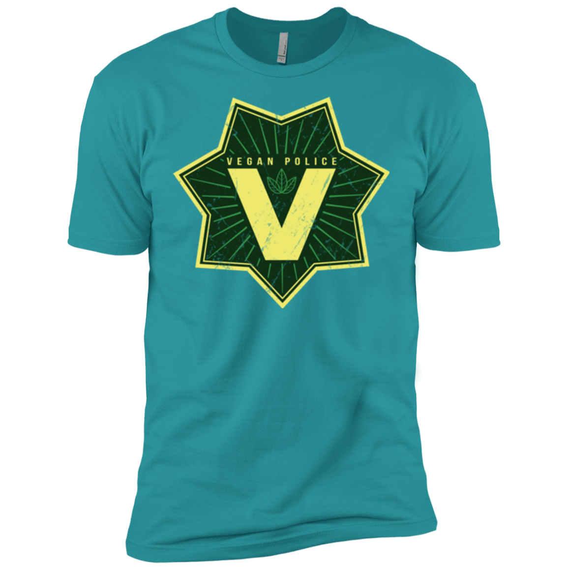 T-Shirts Tahiti Blue / X-Small Vegan Police Men's Premium T-Shirt