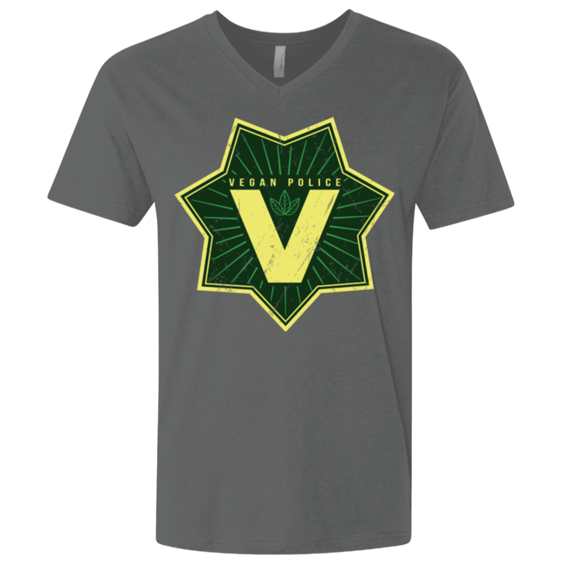 T-Shirts Heavy Metal / X-Small Vegan Police Men's Premium V-Neck