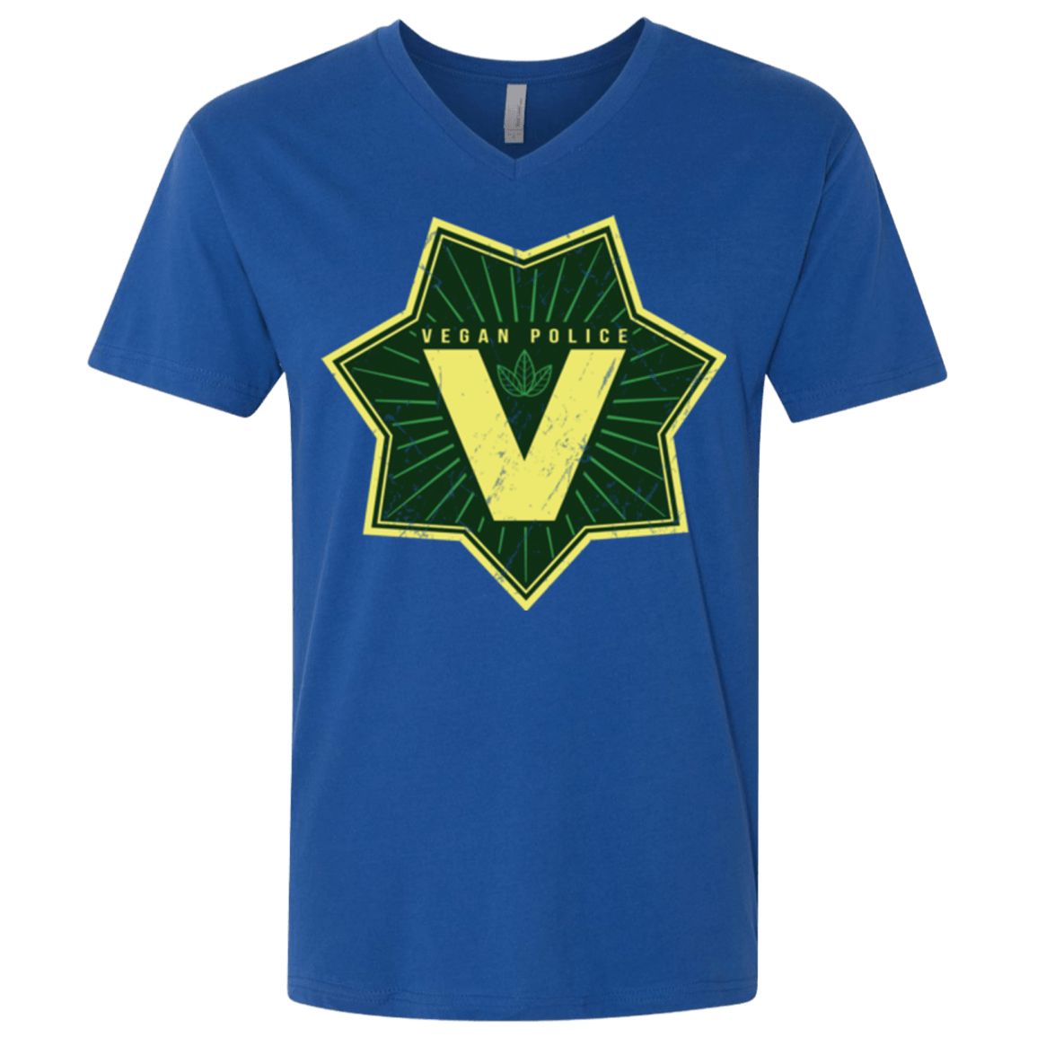T-Shirts Royal / X-Small Vegan Police Men's Premium V-Neck