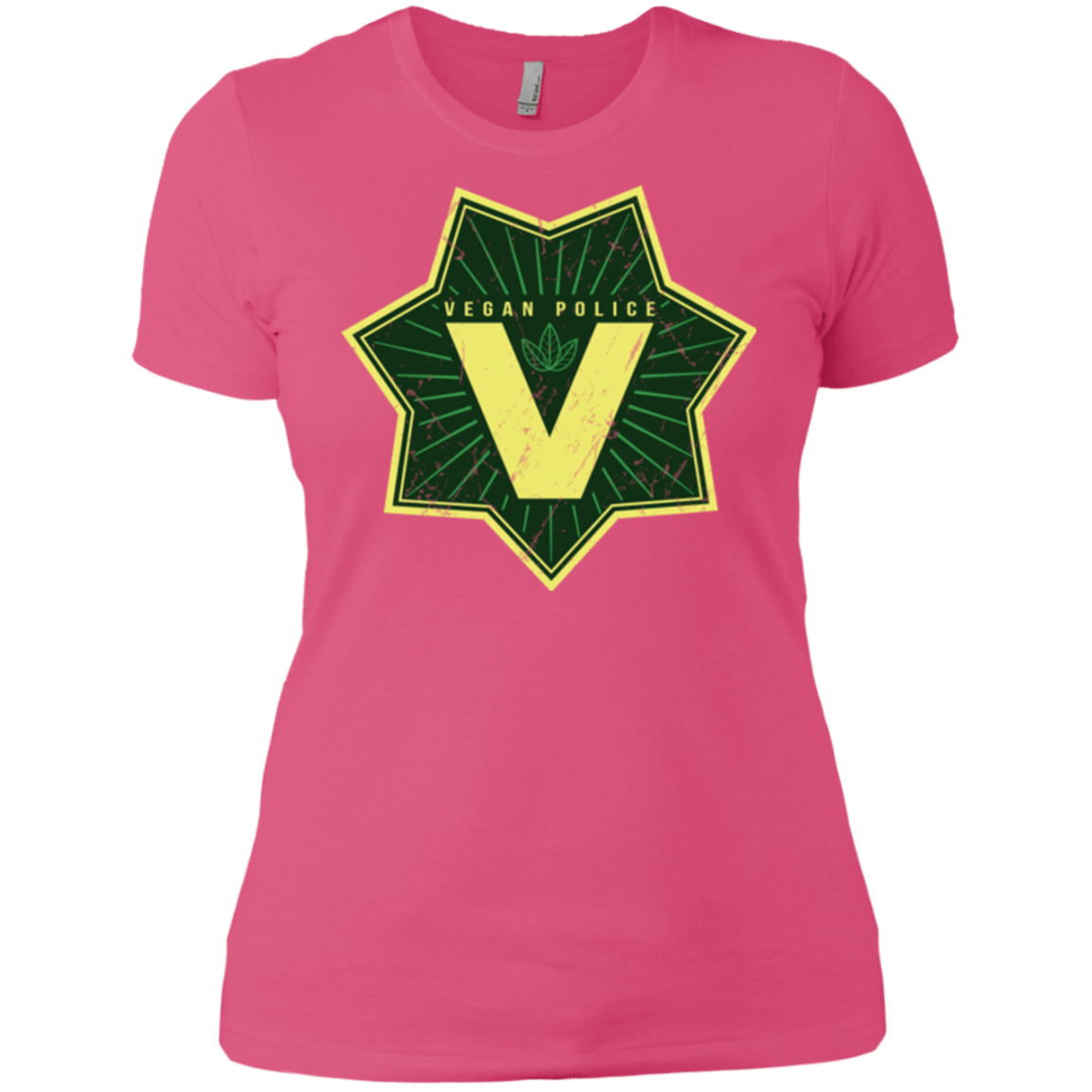 T-Shirts Hot Pink / X-Small Vegan Police Women's Premium T-Shirt