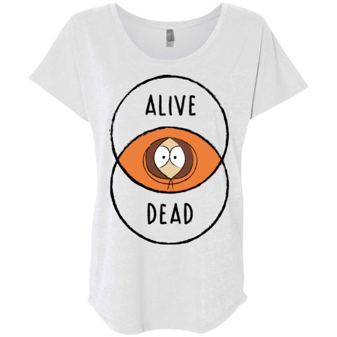 T-Shirts Heather White / X-Small Venny Triblend Dolman Sleeve