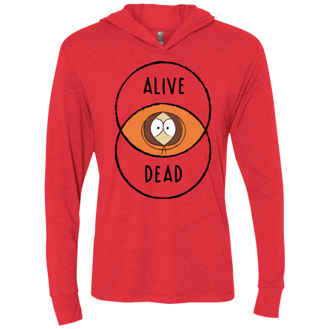 T-Shirts Vintage Red / X-Small Venny Triblend Long Sleeve Hoodie Tee