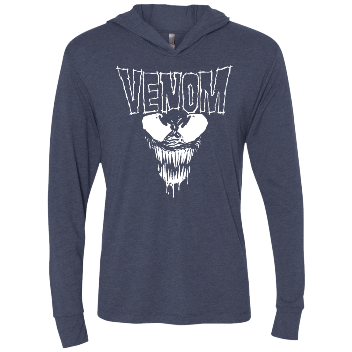 Venom Danzig Triblend Long Sleeve Hoodie Tee