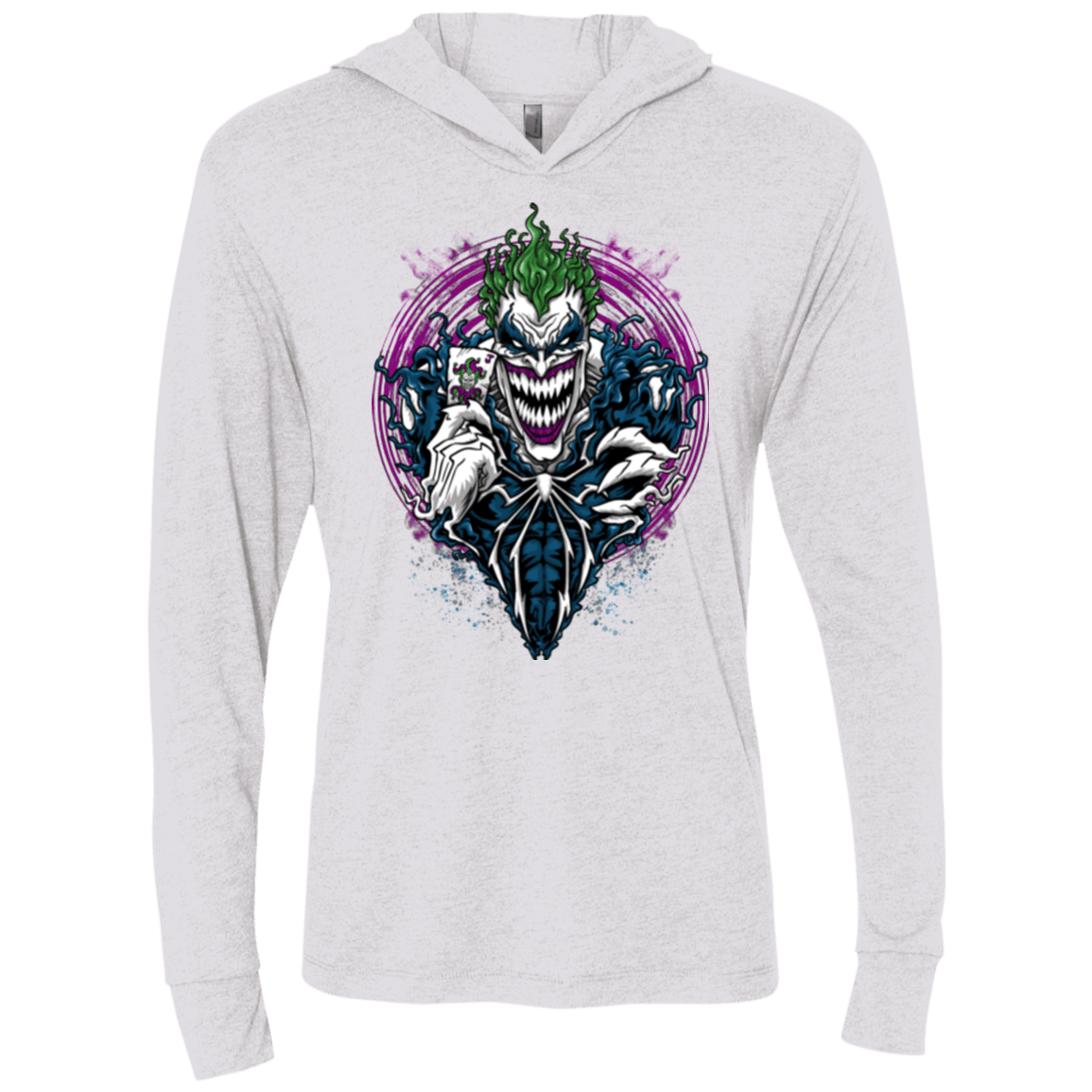 T-Shirts Heather White / X-Small Venomous Joke Triblend Long Sleeve Hoodie Tee