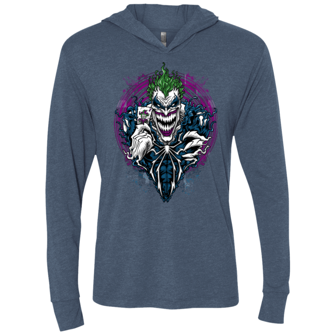 T-Shirts Indigo / X-Small Venomous Joke Triblend Long Sleeve Hoodie Tee