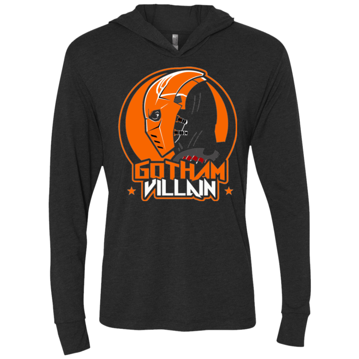 T-Shirts Vintage Black / X-Small Villain v2 Triblend Long Sleeve Hoodie Tee