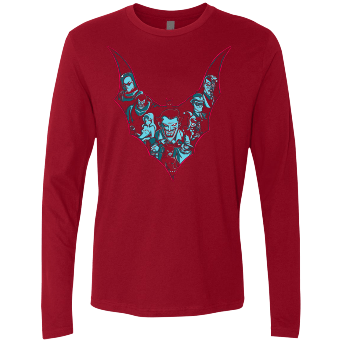 T-Shirts Cardinal / Small VILLAINS SHADOWS Men's Premium Long Sleeve
