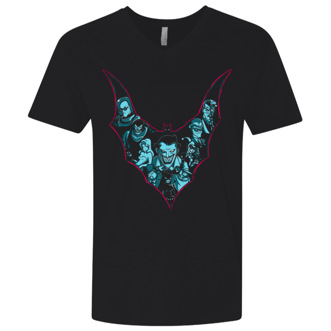 T-Shirts Black / X-Small VILLAINS SHADOWS Men's Premium V-Neck