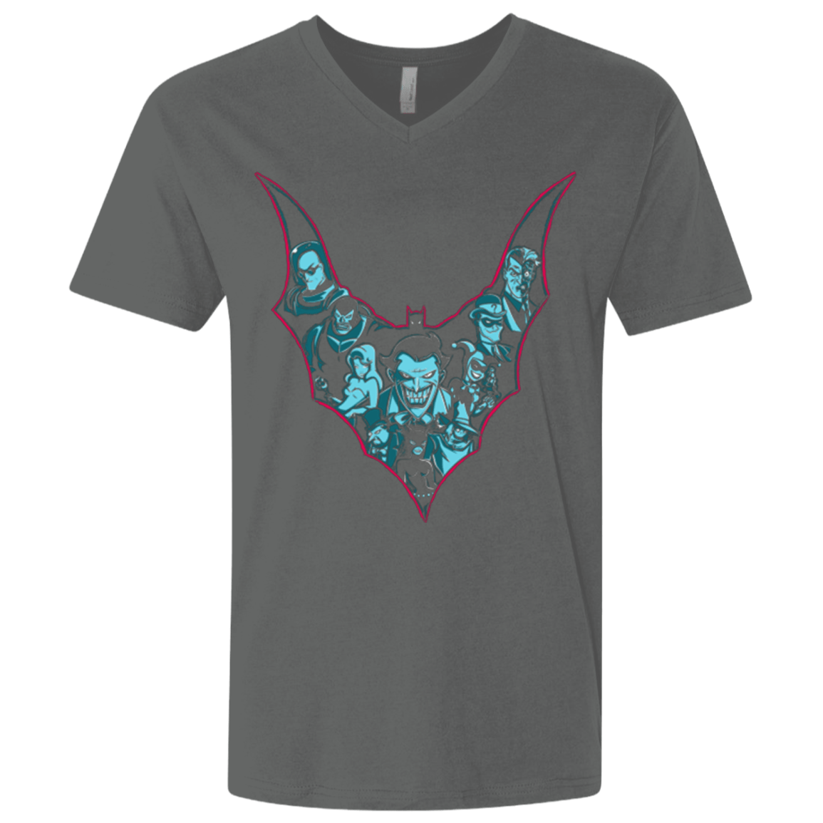 T-Shirts Heavy Metal / X-Small VILLAINS SHADOWS Men's Premium V-Neck