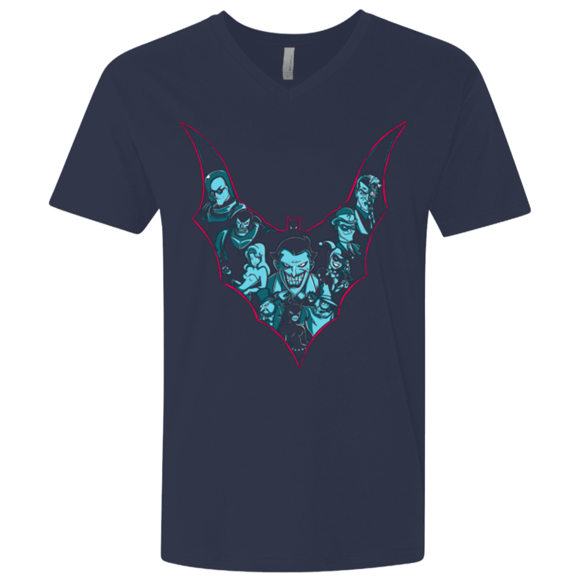 T-Shirts Midnight Navy / X-Small VILLAINS SHADOWS Men's Premium V-Neck
