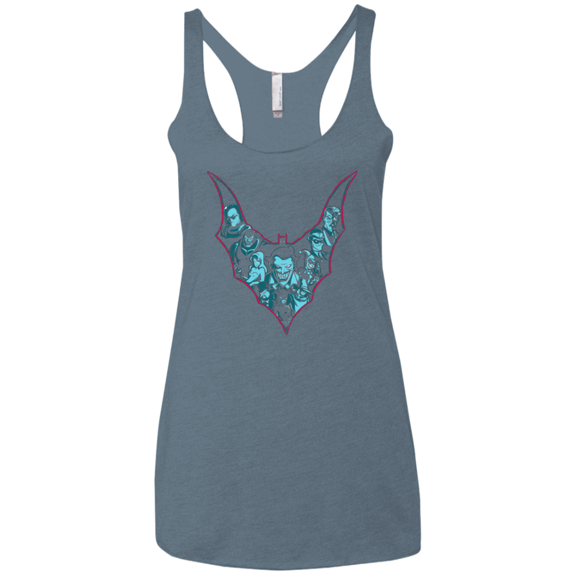 T-Shirts Indigo / X-Small VILLAINS SHADOWS Women's Triblend Racerback Tank