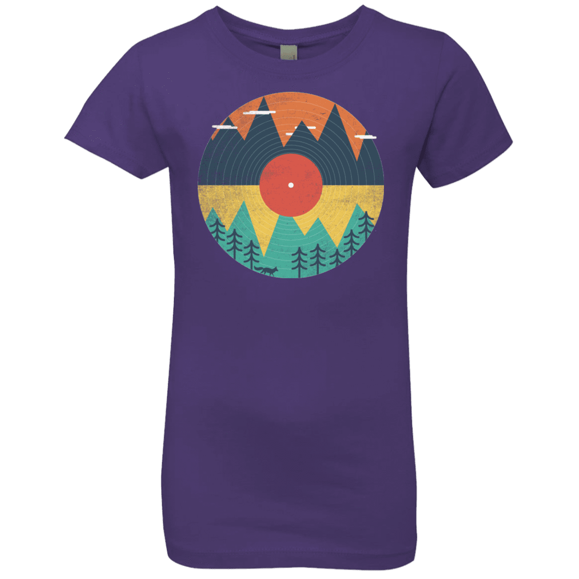 T-Shirts Purple Rush / YXS Vinyl Fox Girls Premium T-Shirt