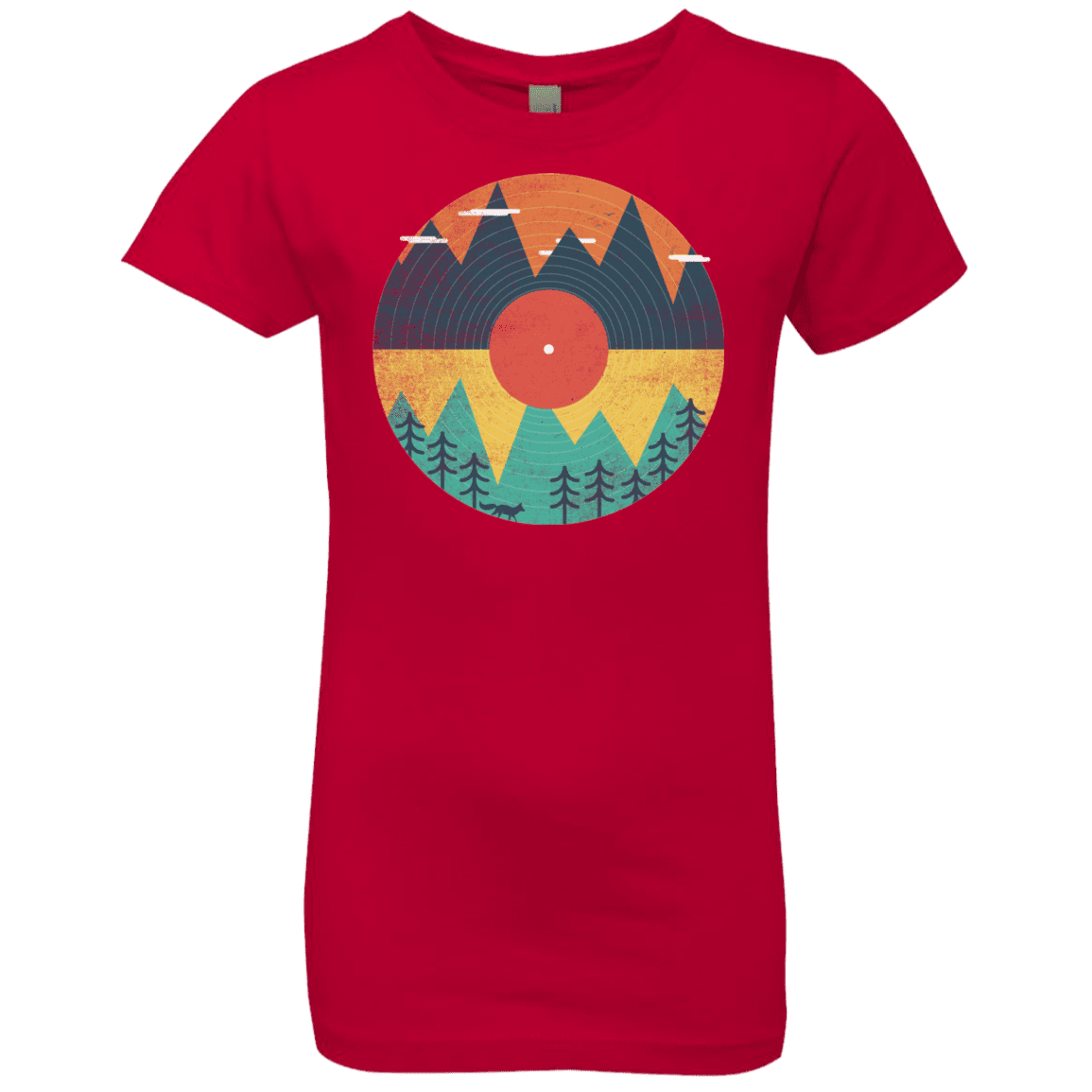 T-Shirts Red / YXS Vinyl Fox Girls Premium T-Shirt