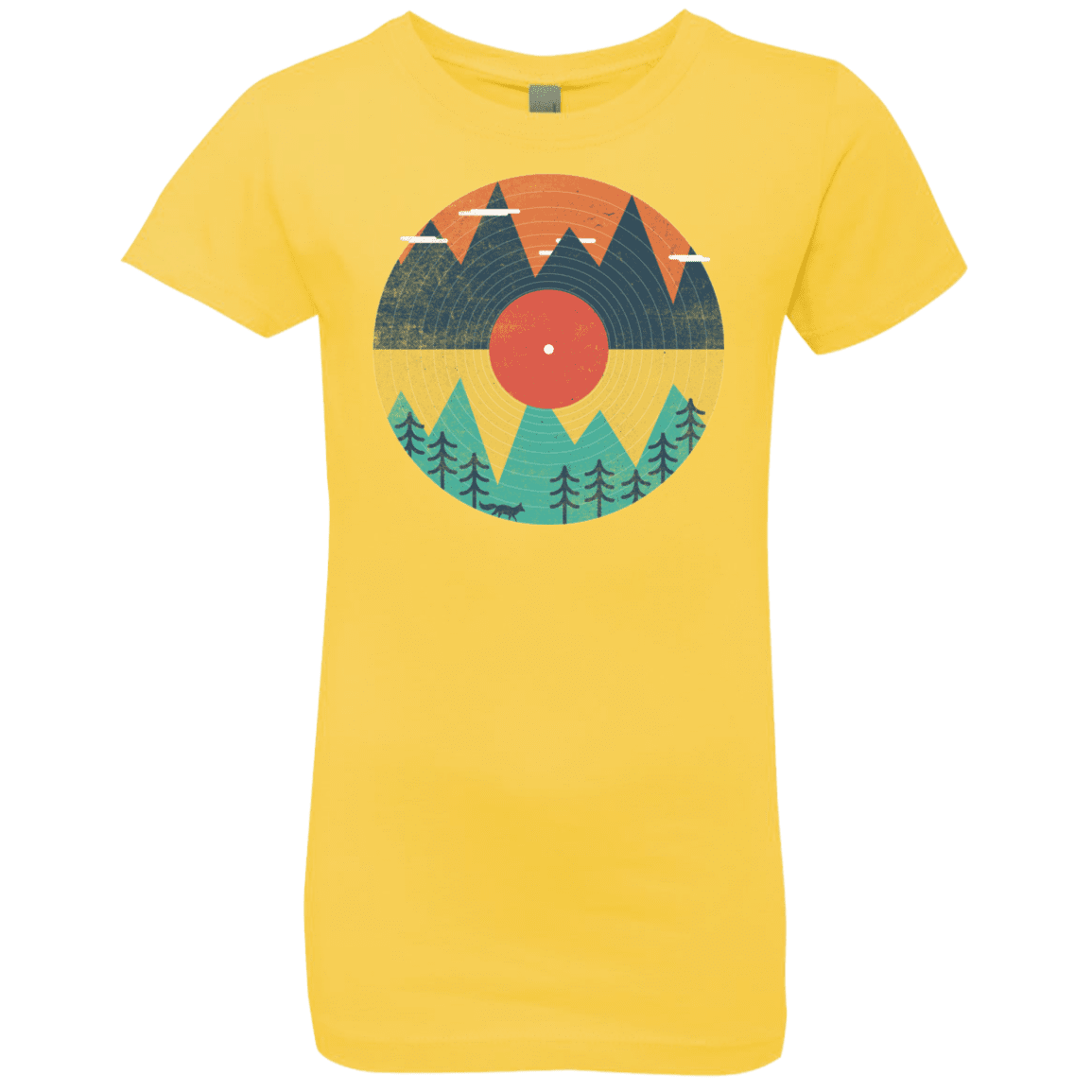 T-Shirts Vibrant Yellow / YXS Vinyl Fox Girls Premium T-Shirt