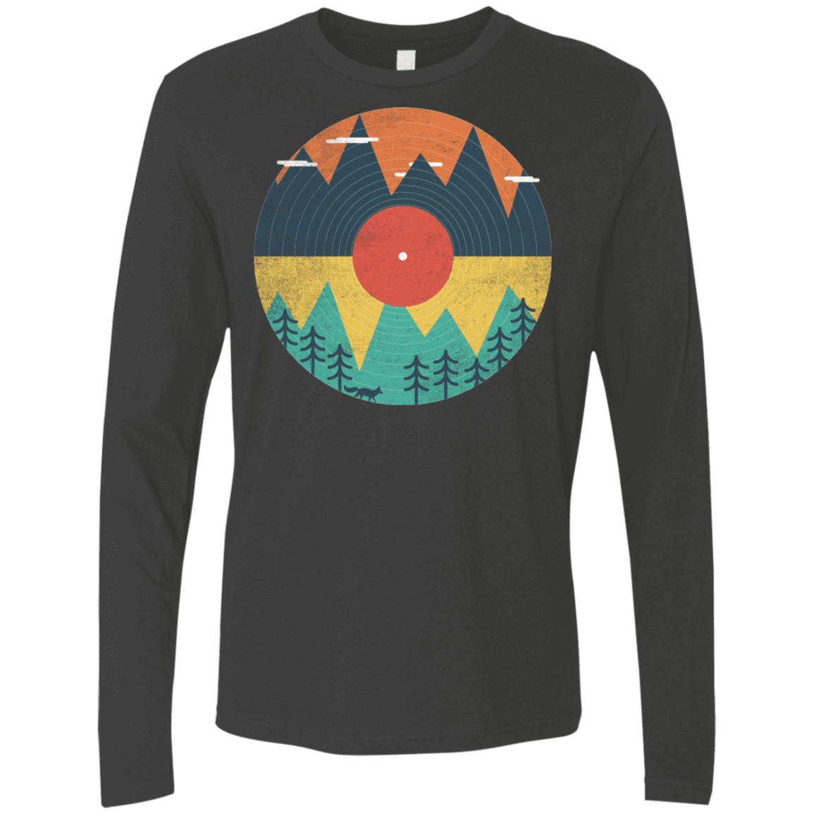 T-Shirts Heavy Metal / S Vinyl Fox Men's Premium Long Sleeve