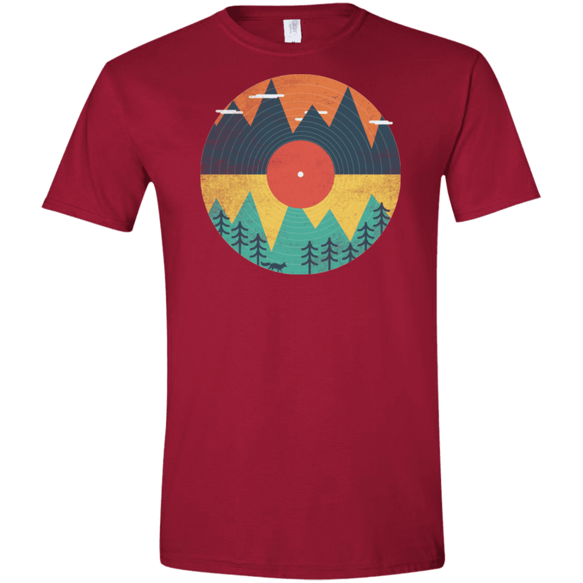 T-Shirts Cardinal Red / S Vinyl Fox Men's Semi-Fitted Softstyle