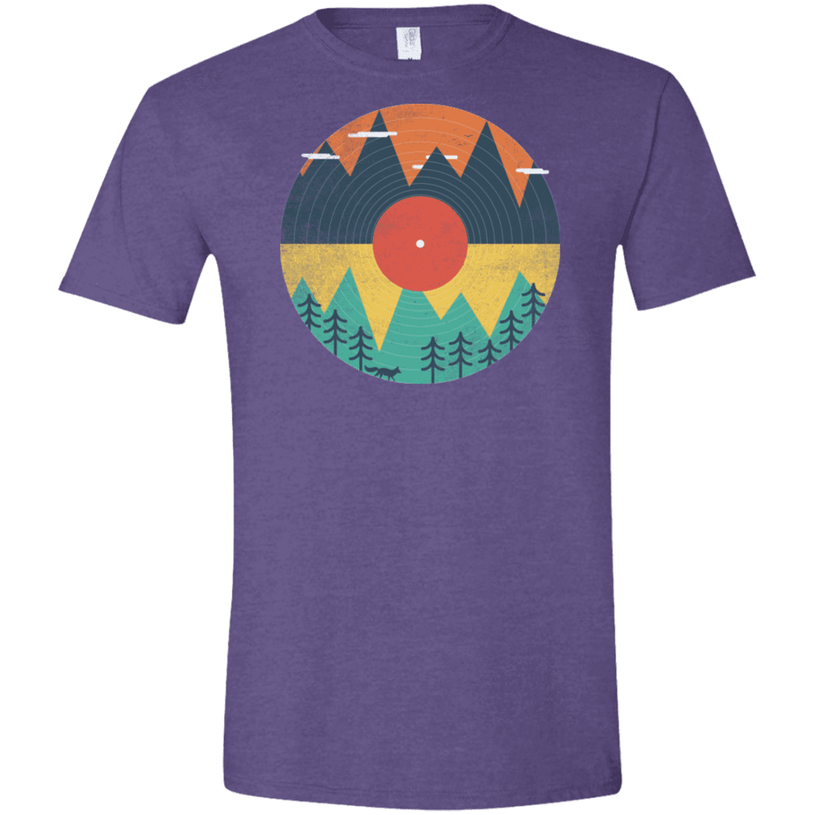 T-Shirts Heather Purple / S Vinyl Fox Men's Semi-Fitted Softstyle