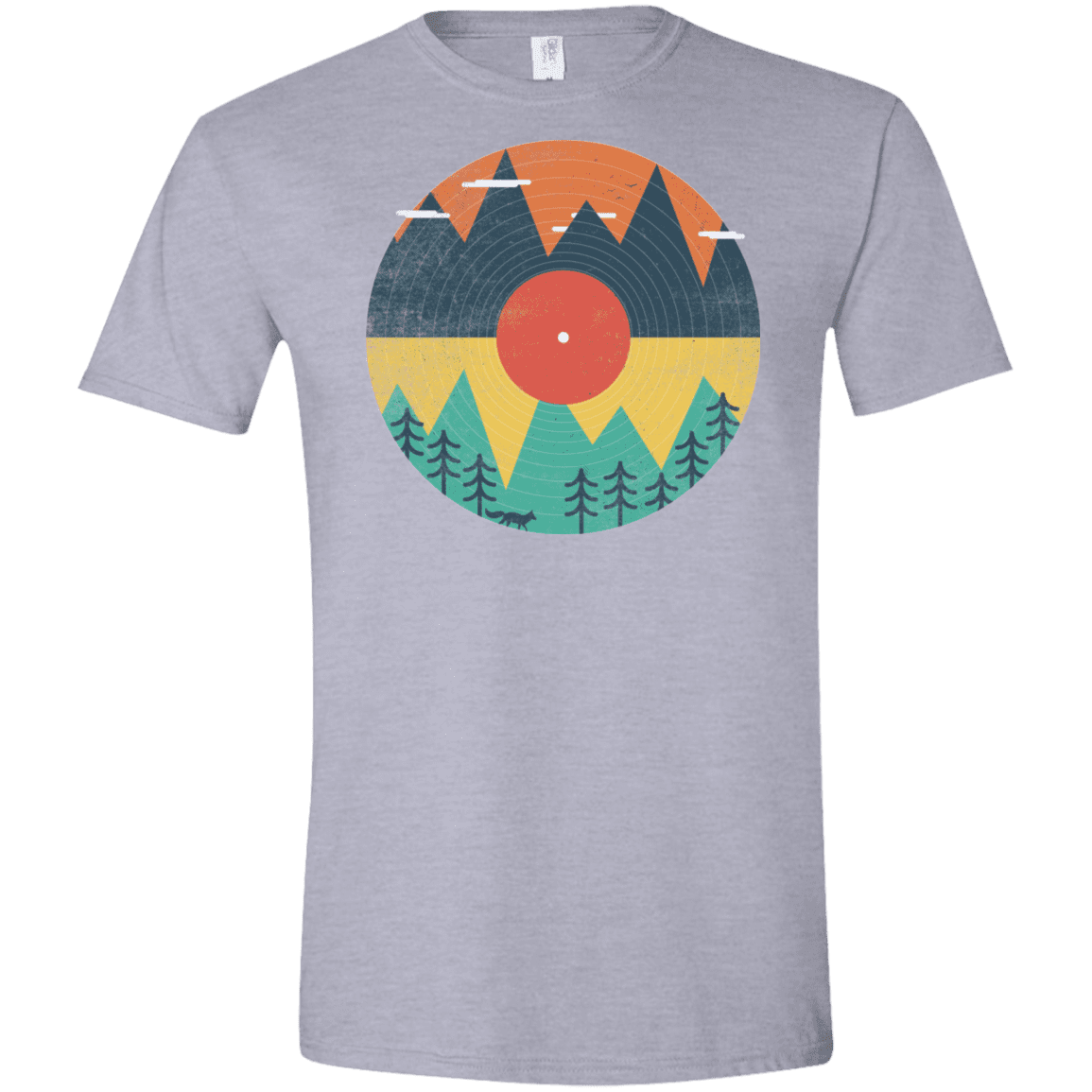 T-Shirts Sport Grey / X-Small Vinyl Fox Men's Semi-Fitted Softstyle