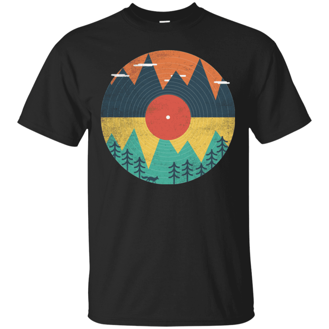 T-Shirts Black / S Vinyl Fox T-Shirt