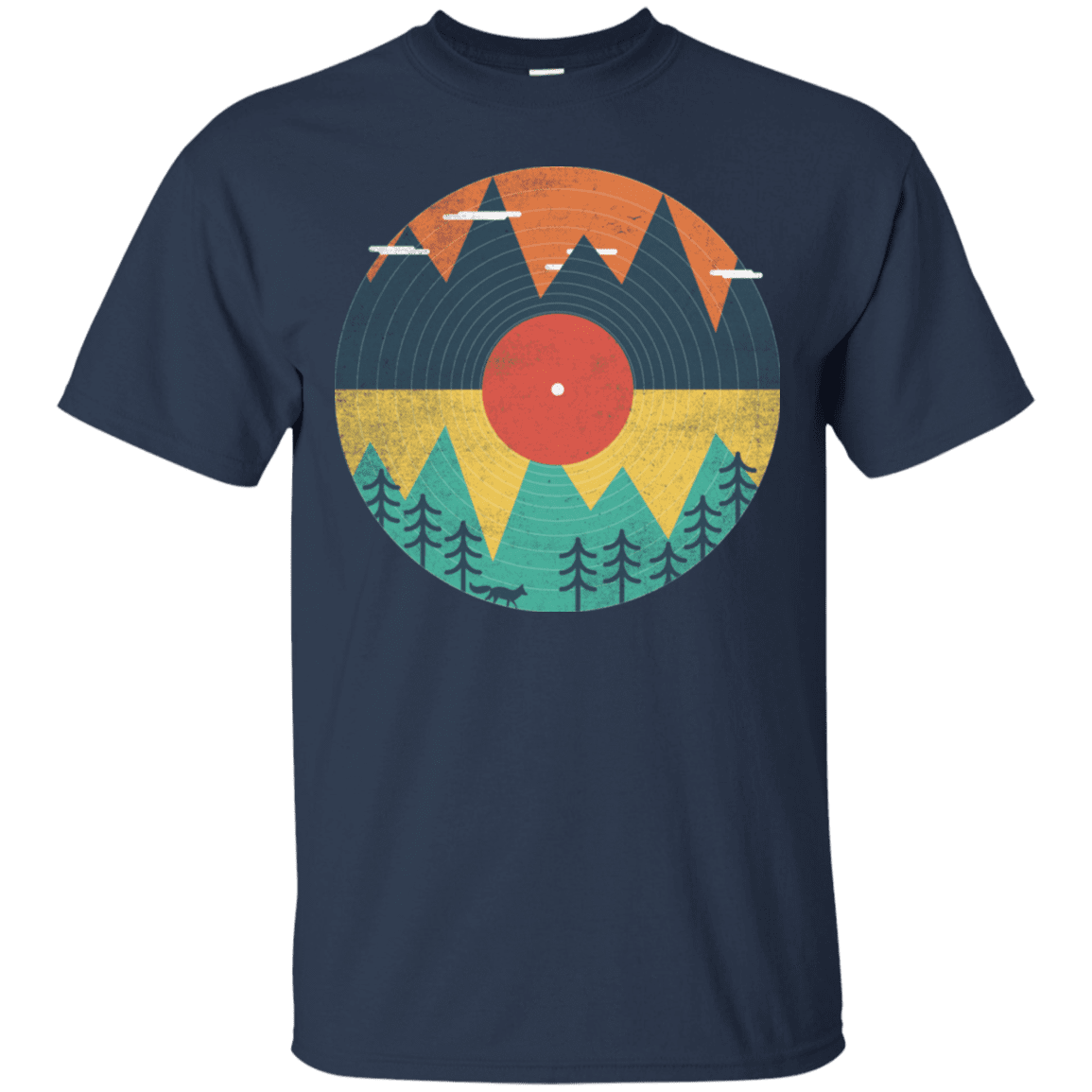 T-Shirts Navy / S Vinyl Fox T-Shirt