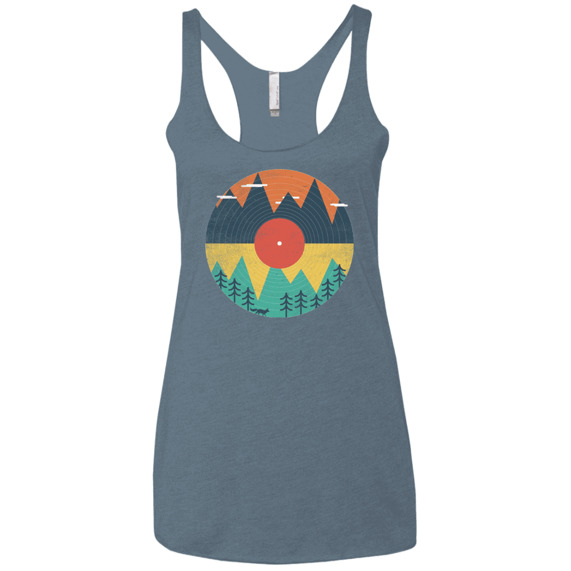 T-Shirts Indigo / X-Small Vinyl Fox Women's Triblend Racerback Tank