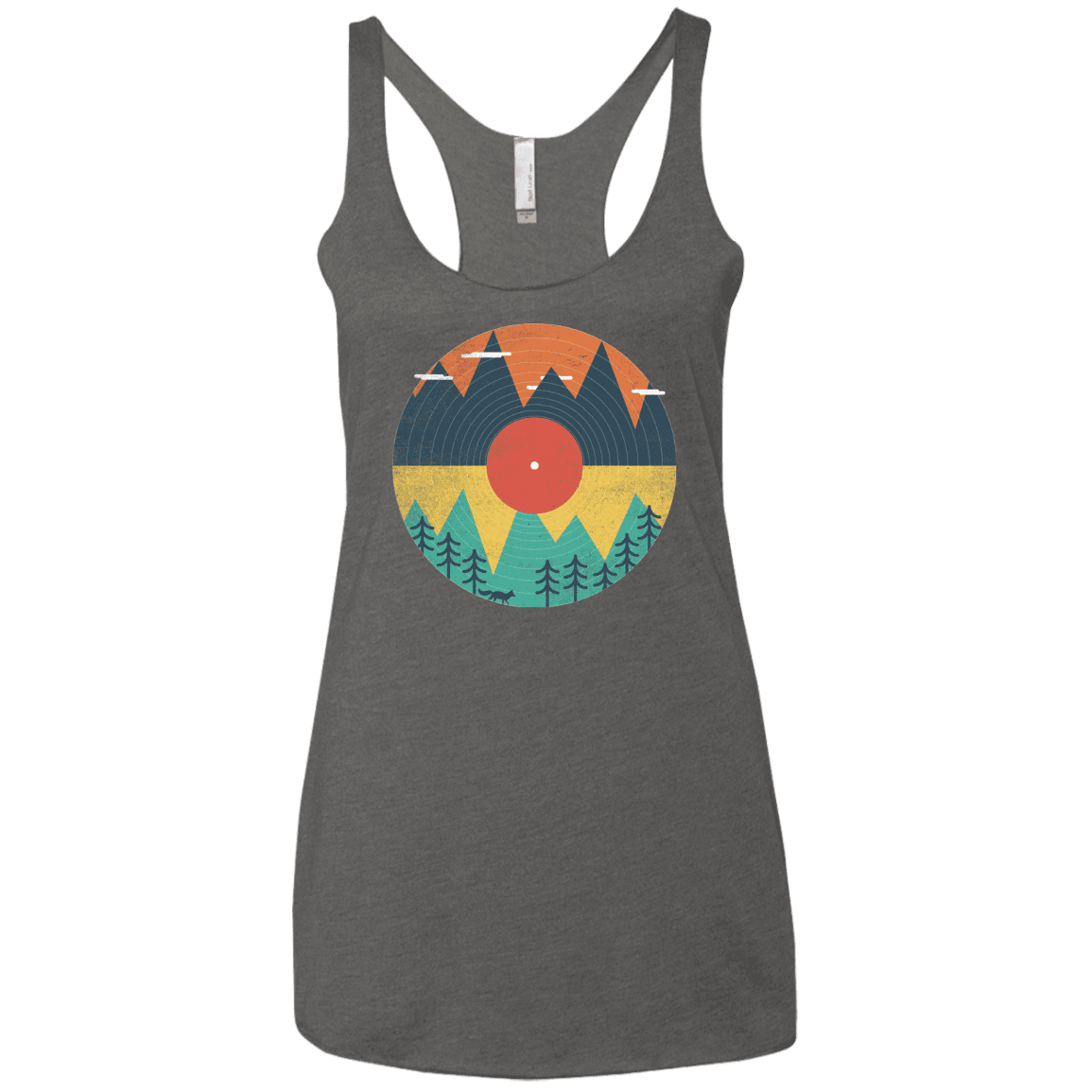 T-Shirts Premium Heather / X-Small Vinyl Fox Women's Triblend Racerback Tank