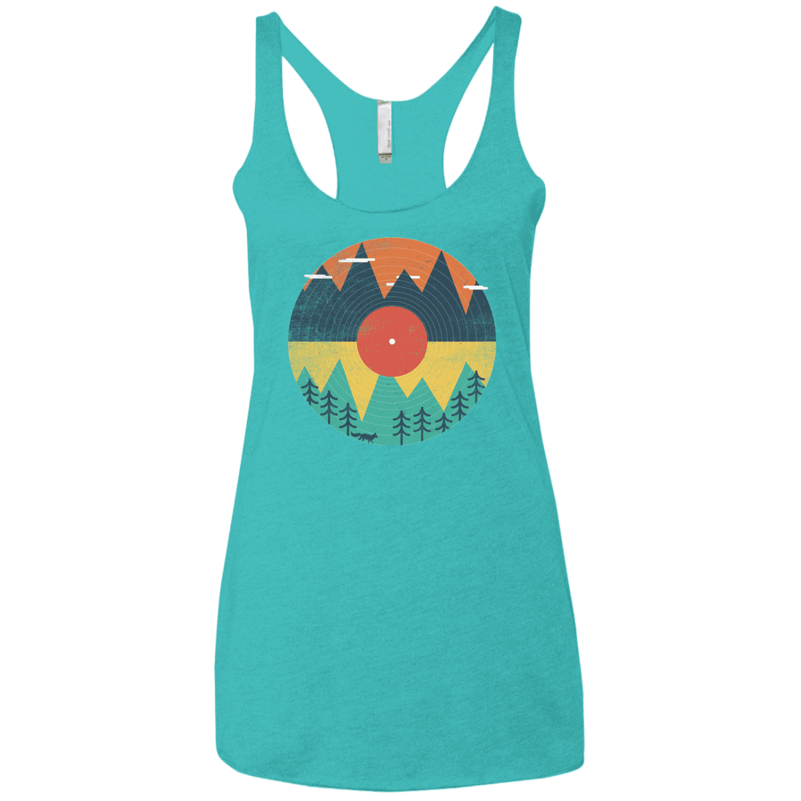 T-Shirts Tahiti Blue / X-Small Vinyl Fox Women's Triblend Racerback Tank