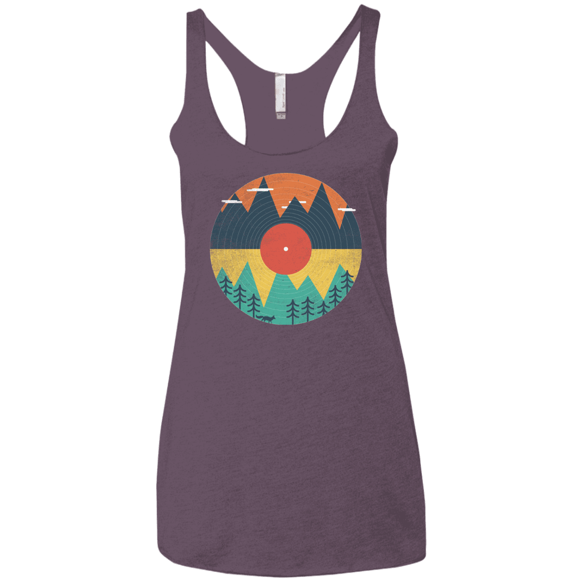 T-Shirts Vintage Purple / X-Small Vinyl Fox Women's Triblend Racerback Tank