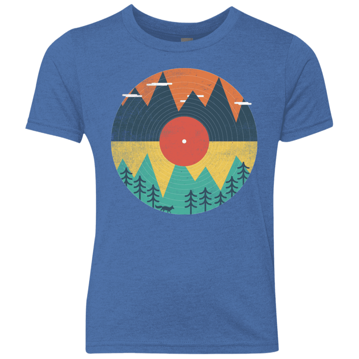 T-Shirts Vintage Royal / YXS Vinyl Fox Youth Triblend T-Shirt