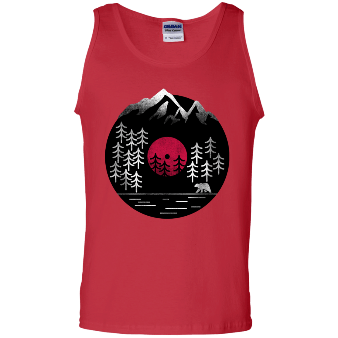 T-Shirts Red / S Vinyl Nature Men's Tank Top