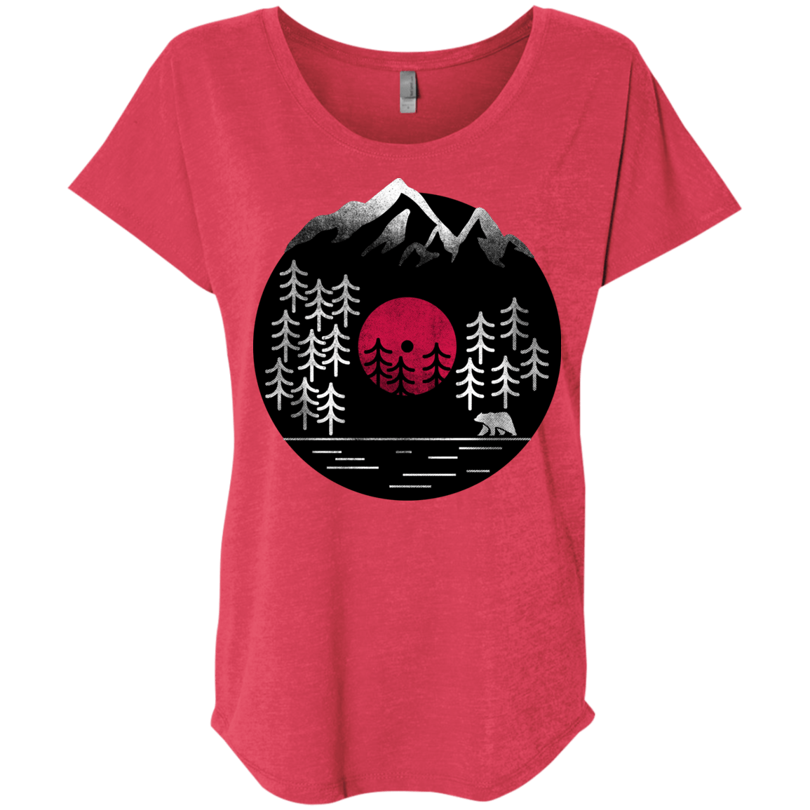 T-Shirts Vintage Red / X-Small Vinyl Nature Triblend Dolman Sleeve