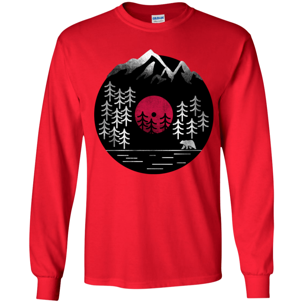 T-Shirts Red / YS Vinyl Nature Youth Long Sleeve T-Shirt