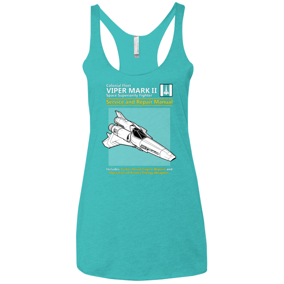 T-Shirts Tahiti Blue / X-Small VIPER SERVICE AND REPAIR MANUAL Women's Triblend Racerback Tank