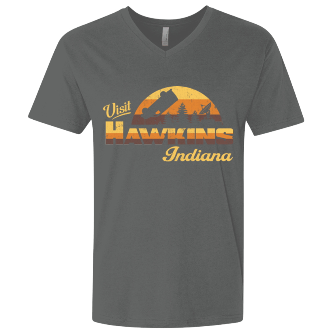 T-Shirts Heavy Metal / X-Small Visit Hawkins Men's Premium V-Neck